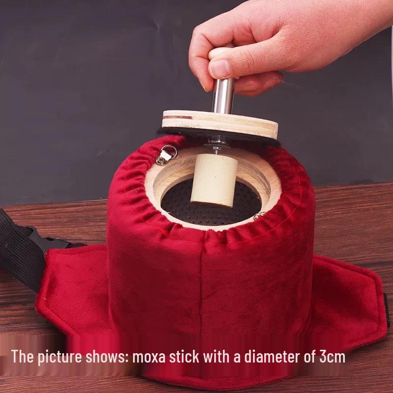 Бездымная коробка для моксы из массива дерева с контролем температуры для живота, талии и шеи - Портативный мокса-стик и оборудование для фильтрации дыма.