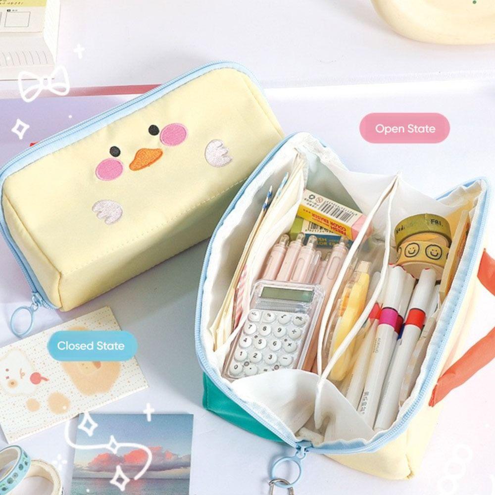 Cartoon Animal Pencil Case Color Matching Student Stationery Bags Gifts Stationery Storage Cases