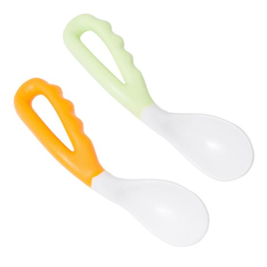 Гибкие ложки для младенцев Тренировочные ложки для малышей Легкая ручка Многоразовые для кормления