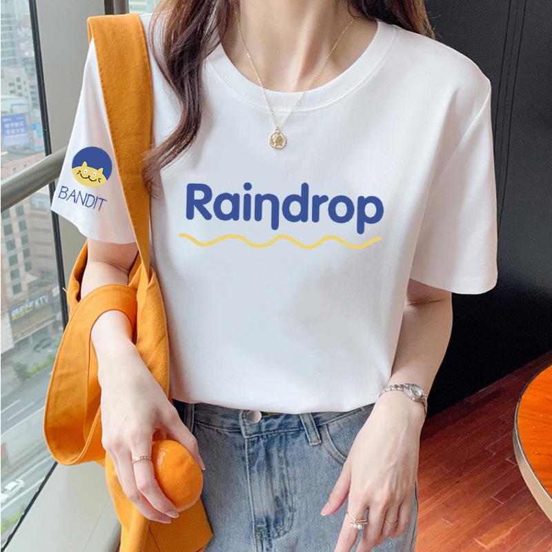 VEZFAA Женские модные повседневные летние весенние блузки и рубашки с круглым вырезом с короткими рукавами