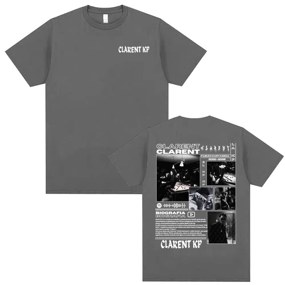 Rapper Clarent Kp Album Tour 2026 Cover T Shirt Mens Clothing Fashion Vintage Style Tshirts Cotton Casual Short Sleeve Tshirt