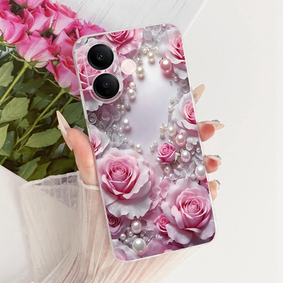 For Vivo V60 Lite 4G 5G Cute Flower Butterfly Cat Painted Case For Vivo V60 V60lite V2530 V2511 Soft Silicone TPU Phone Cases