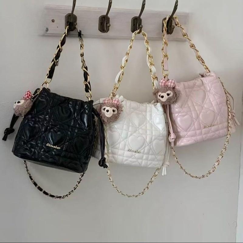 IELGY Ladies Messenger Bag Simple Pink Shoulder Commuter Bag