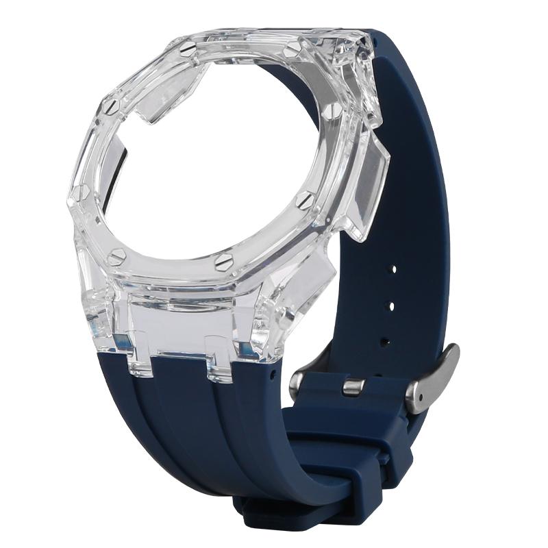 Для Casio G-SHOCK GA-2100 Модифицированный корпус ремешка Ледяной Прозрачный Желе ПК корпус Смоляной ремешок GA2100 часы персональные аксессуары