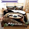 3pcs Custom Name Sloth Bedding Set Duvet Cover Closure Includes 1 Duvet Cover & 2 Pillowcases, Soft and Comfortable for All Seasons.