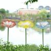 Iron Bird Feeding Dish Creative Bird Water Bowl Flower Shaped Bird Bath  Hummingbird