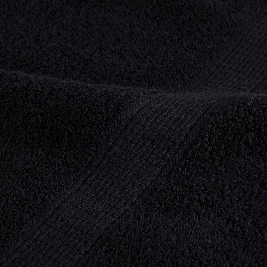 6 piece Premium Towel Set SOLUND Black 600 g m²