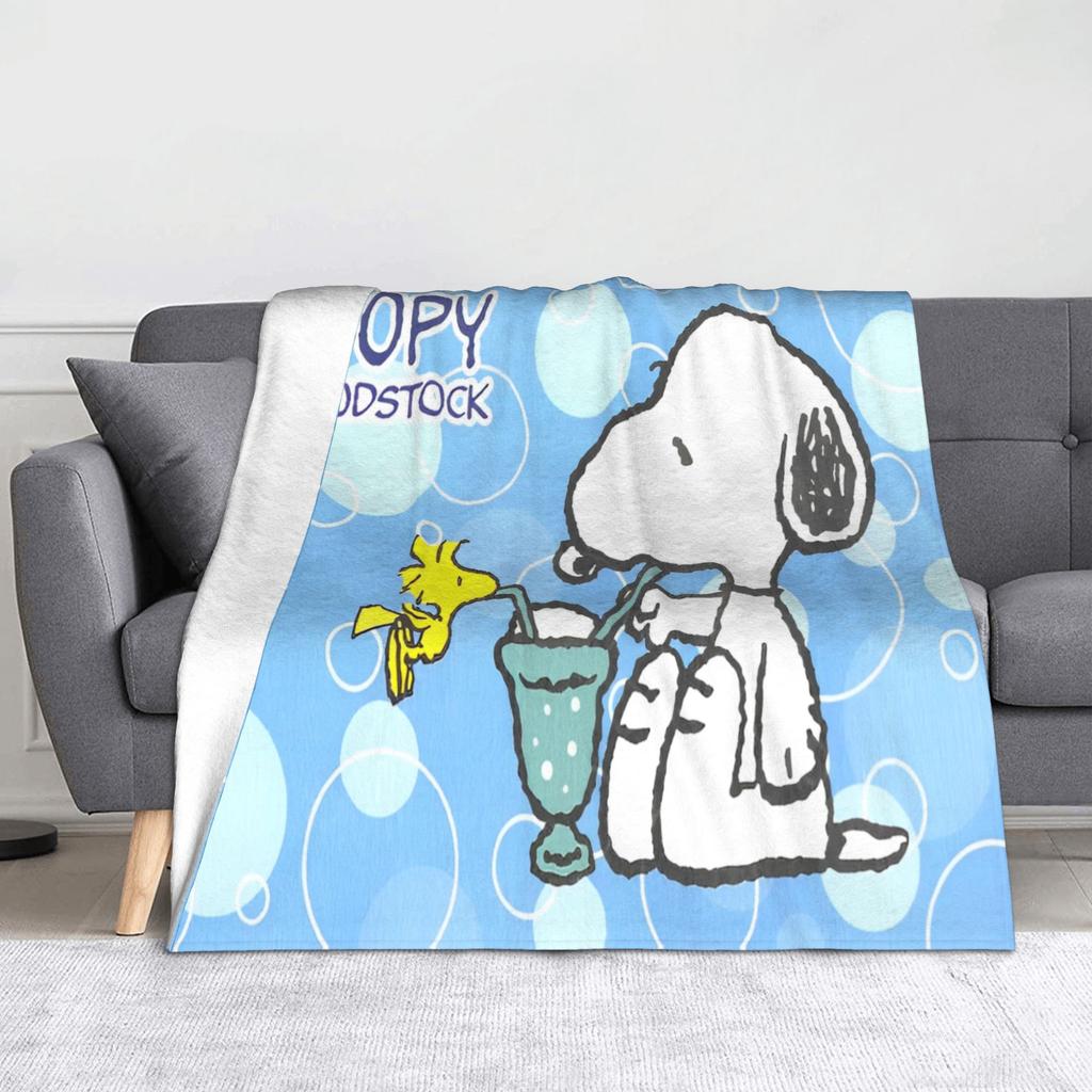 Плед Snoopy для дивана мультяшная собака Мягкий пушистый плюшевый плед 50x60 дюймов Разные размеры Покрывала для всех сезонов