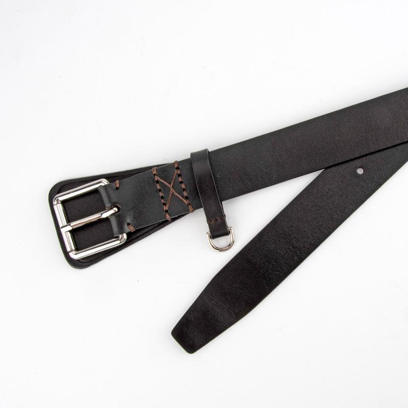 European and American Women's Dress Waist Cover Head Layer Cowhide Alloy Buckle Fashion Decorative Belt High-end Genuine Leather Belt