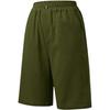 Women's Summer Shorts Cotton Linen Capri Pants Knee Length Loose Wide Leg with Pockets CGreen XXL Plus Size Casual Pants