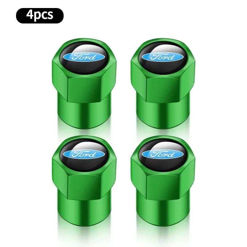 Car Sticker Ford 4pcs Car Wheel Air Valve Stem Cover Caps For Ford Focus Fiesta Ranger Mondeo Escort Falcon Flex S-MAX Kuga Must