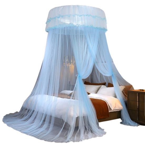 Hanging Mosquito Net Top Hook Encrypted Mesh Lace Patchwork Mosquito Repellent Round Dome Court Style Crib Canopy Bedroom Decoration