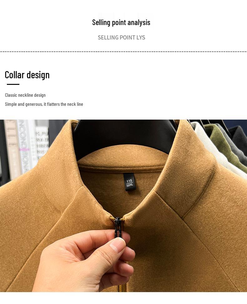 Мужская термофлисовая толстовка с полумолнией и длинным рукавом