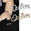Lady Rhinestone Queen Brooches Women Crown Letters Pary Office Brooch Pins Gifts