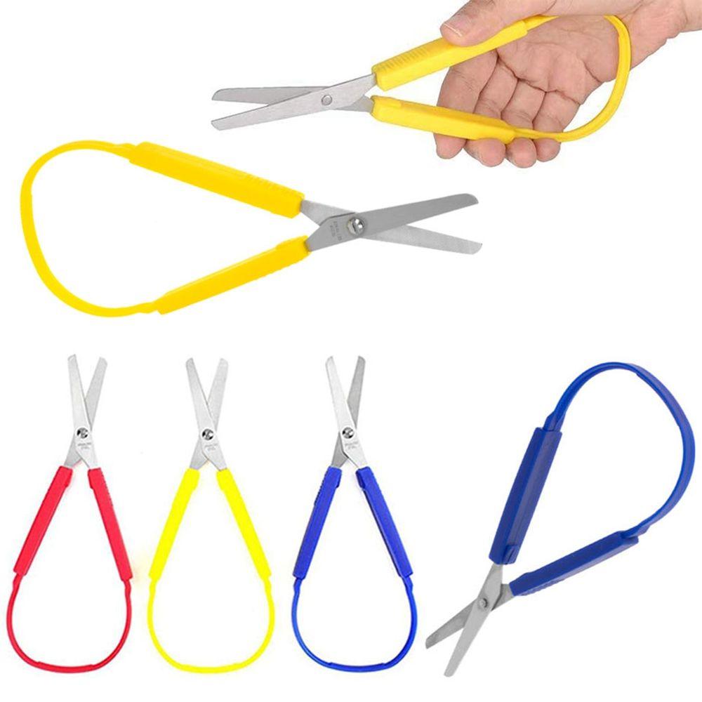 Craft Handcraft Tool Stationery School Loop Scissors Cutting Supplies Adaptive Scissors Yarn Cutter