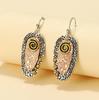 Новые серьги в богемном стиле с индивидуальным цветочным узором и листьями, длинные серьги в винтажном стиле, женские резные серьги с цветными блоками