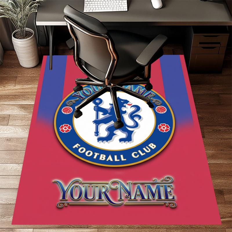 Custom C-Chelsea Mat Personalized Name, Polyester Washable Indoor Entryway Rug, Gift for Christmas, Easter, Thanksgiving Day