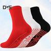 1 пара носков с подогревом, сохраняющих тепло ног 24 часа, силиконовые подошвы, средней длины, высокоэластичные, однотонные спортивные носки, удобные носки для холодной погоды