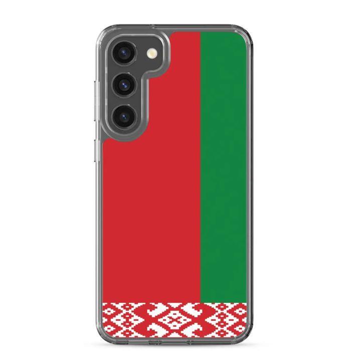 Coque Téléphone – Drapeau de la Biélorussie – Compatible Samsung Galaxy S23 Ultr – Étui Souple – Résistant et Antichoc – Pixelforma