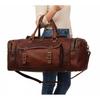 Мужская кожаная дорожная сумка, дорожный чемодан для спортзала, винтажная, из натуральной, для выходных, на ночь, новая
