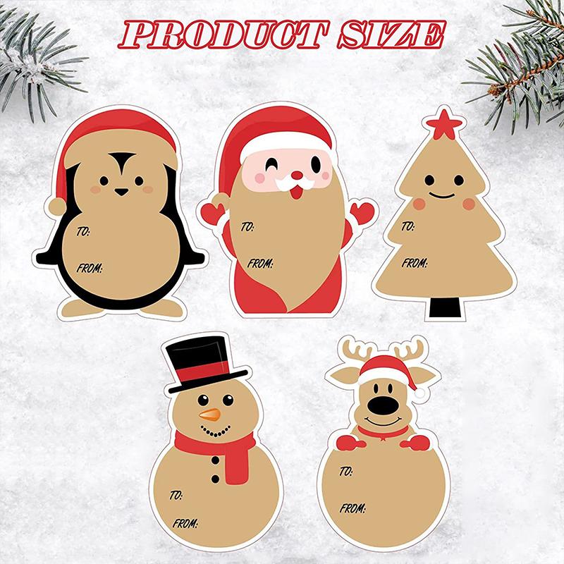 Christmas Decorative Self-adhesive Sealing Sticker Gifts Box Labels Package Decorations Handmade