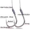 New 50 Pcs Hooks Fishs Tool Tied Good Strong Horse Line Double Hook Pair Hook Fishs Hooks Fishing Gear Accessory Sub-line Hooks