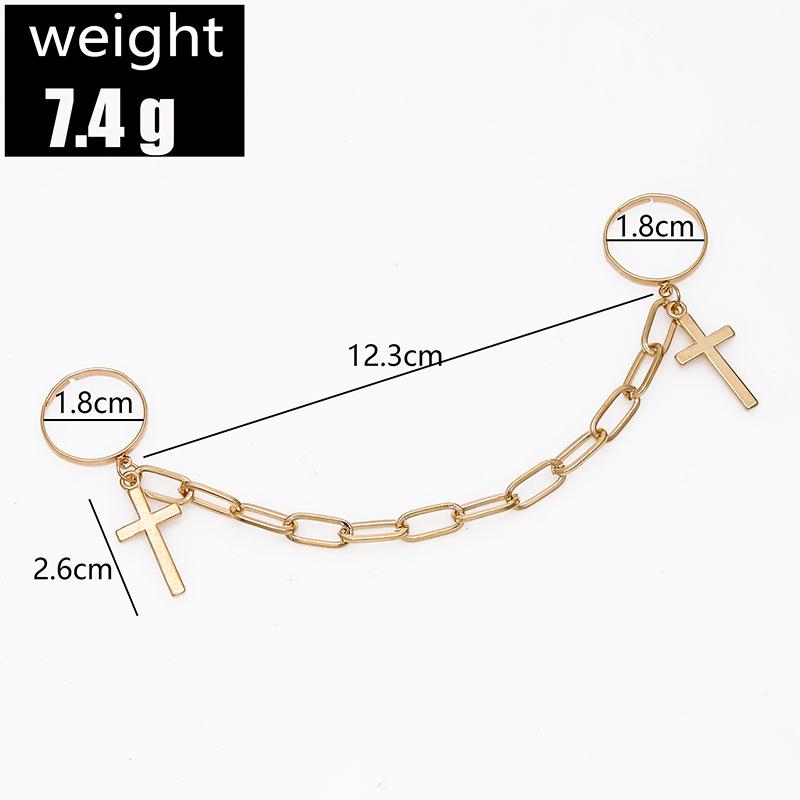 Браслет-цепочка в стиле панк с геометрическим узором для женщин, кольцо с подвесками, набор для пары, модные ювелирные изделия в стиле эмо, подарки, Pulsera Mujer