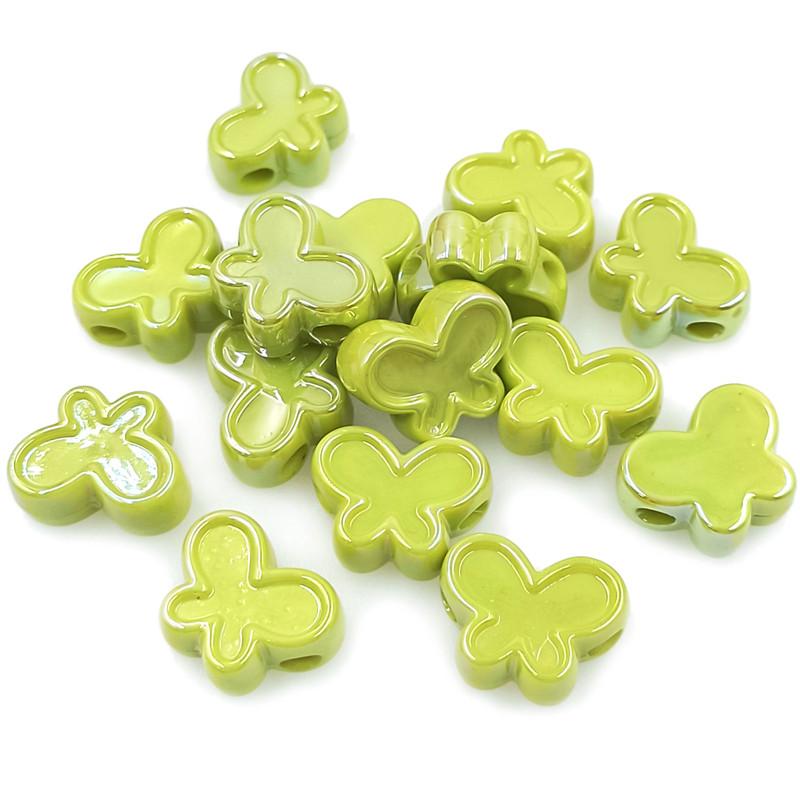 High Quality Acrylic Necklace Handmade Materials Jewelry Accessories DIY UV Dazzle Butterfly Loose Beads 5Pcs Fashion Bracelet