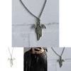 Halloween Vampire Mythology Pendant Necklace With Wing Motif For Costume Accessory
