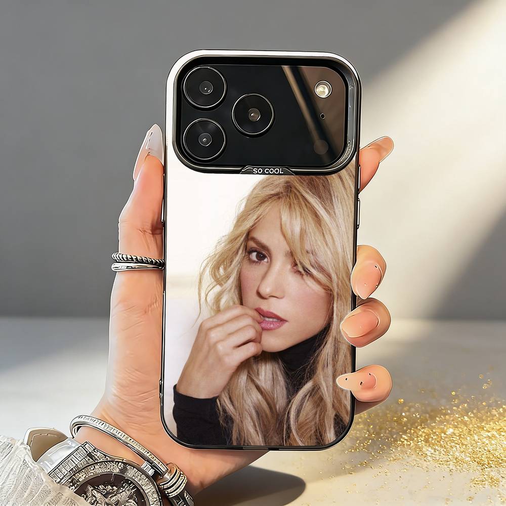 Singer S-Shakira Phone Case For iPhone17 16 15 14 13 12 Pro Max Grey Black Matte Laser Metallic Aurora Funda