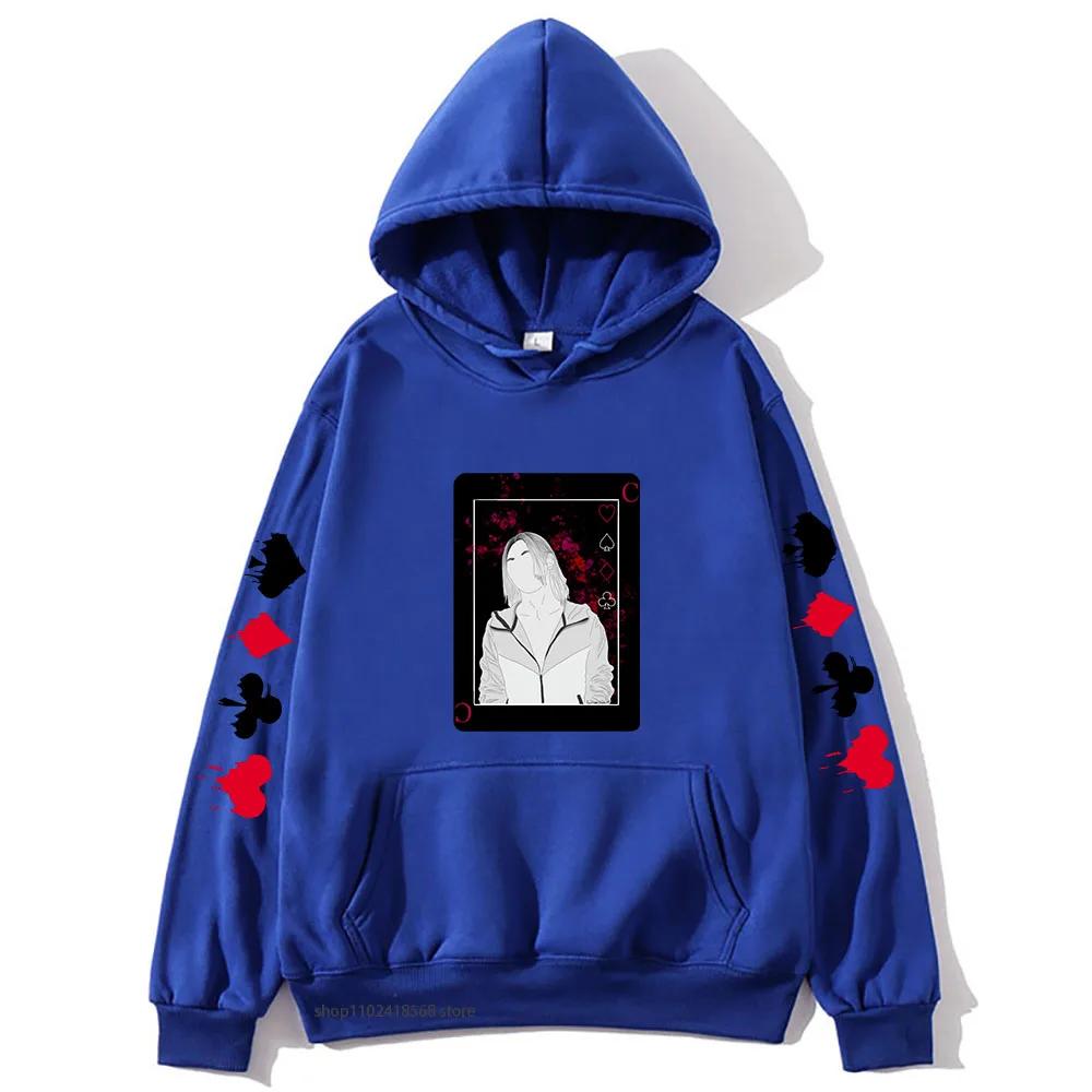 Толстовка с капюшоном «Алиса в Бордерленде» Kawaii Cartoon Chishiya Playing Card для мужчин/женщин Harajuku Unisex