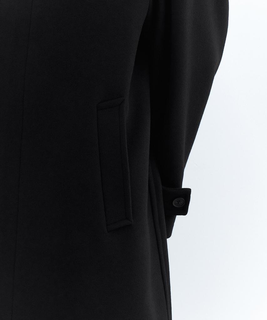 Musinsa Standard Wool Blend Oversized High-Neck Coat [Black]