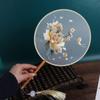 Винтажный ручной веер китайский шелковый вышитый круглый веер журавль цветок украшения для дома танцевальный веер