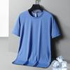 8XL Summer Ice Silk Quick Drying Short Sleeve T-shirt Men Plus Size Loose Breathable Thin Sports Fitness Tee Man Top