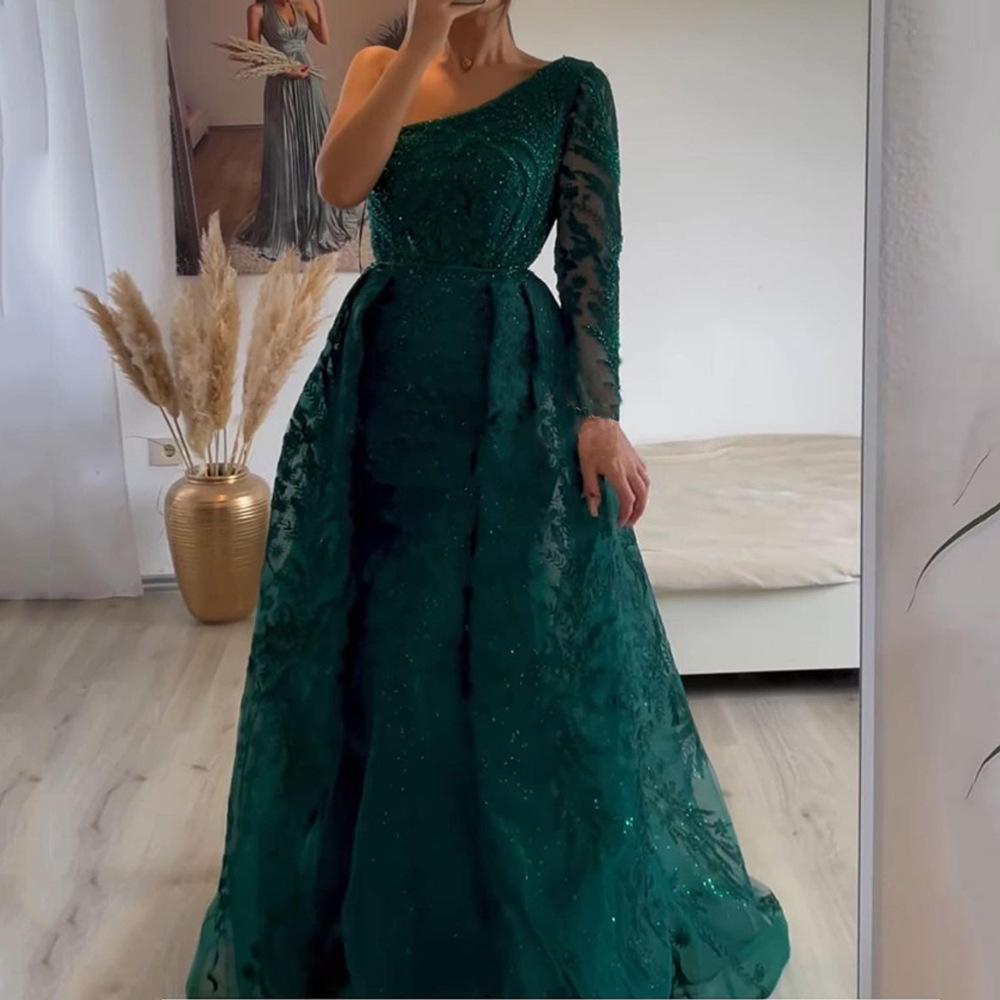 Y9360 летнее новое европейское и американское женское платье с бусинами, легкая роскошь, платье на одно плечо, облегающее платье-русалка, юбка