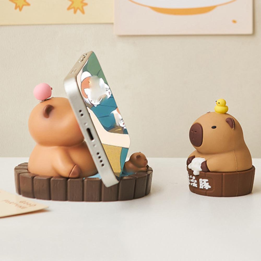 PVC Doll Capybara Phone Holder Support Capybara Cell Phone Bracket Phone Accessories