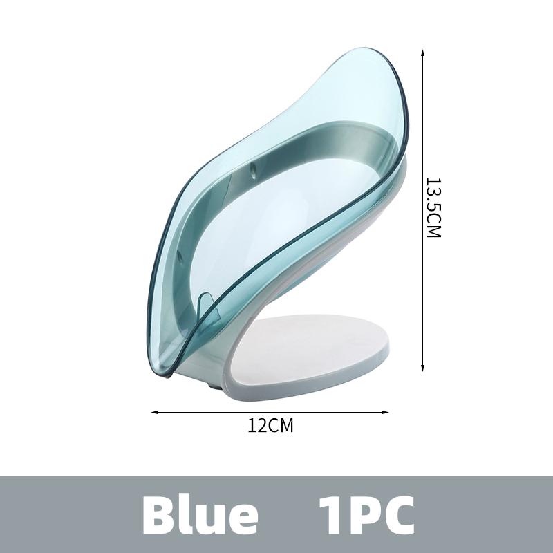 Мыльница в форме листа с присоской, без перфоратора, мыльница для ванной, душа, со сливом, переносной держатель для мыла для туалета, поднос для раковины