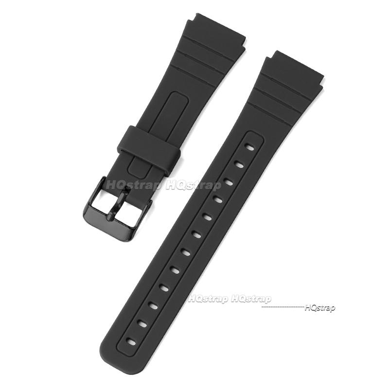 18-мм силиконовый ремешок для часов Casio W800H W800H A158/168 AE1200/1300 SGW400 F91W F84 F105/108 Мягкий ремешок Мужской спортивный браслет