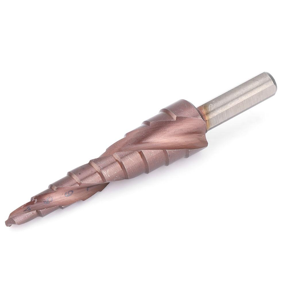 Triangular Shank Step Drill Bit Cobalt Coating Step Drill Bit Set Hole Opening Tool Counterbore