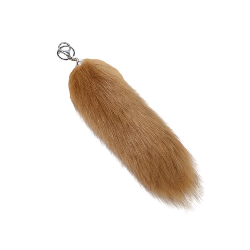 Women Girls Simulated Fox Tail Pendant Multiple Colors Decorative Keychain Furry Artificial Fur Fashion Gift Accessories