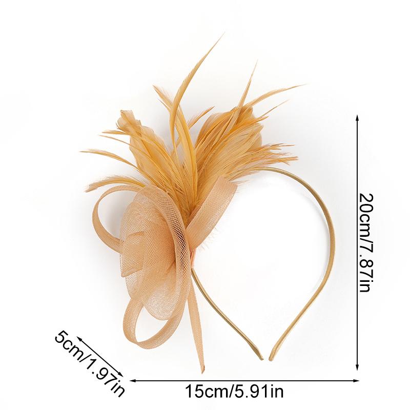 1 шт. Повязка на голову Головной убор Перья Украшения для волос Ободок Элегантный Женский Винтажный Женский Сетка