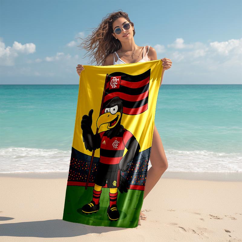 1pc Flamengo Mascot Stadium Cartoon Quick Dry Microfiber Bath Towel for Swimming Surfing Camping Unisex Holiday. SJT7201107