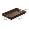 Ретро Прямоугольный Поддон для Хранения Бамбуковый Бытовой Чайный Поднос Цвет Черного Ореха Массив Дерева Подставка для Стакана с Водой Домашние Кухонные Принадлежности
