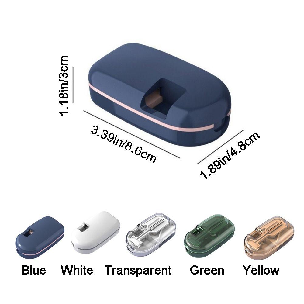 Plastic 2 in 1 Pill Cutter Sealed Pill Storage Box Practical Drug Tablet Organizer For Home Use