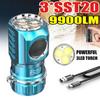 Mini 3*SST20 Powerful LED Flashlight USB Rechargeable 6 Modes Super Bright Waterproof Portable Pocket Torch for Camping Fishing