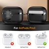 Для чехла AirPods Pro Складная подставка Электроокрашенный Текстура личи ТПУ ПК Чехол для наушников с переключателем / Карабином