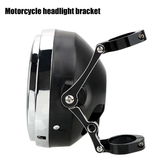 2Pcs Headlight Brackets Adjustable Aluminum Alloy 39-41mm Motorcycle Headlight Supports for Motor Bike