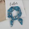 Retro Green Floral Small Silk Scarf - Korean Style Women's Versatile Autumn/Spring Accessory, Thin Square for Neck or Headband