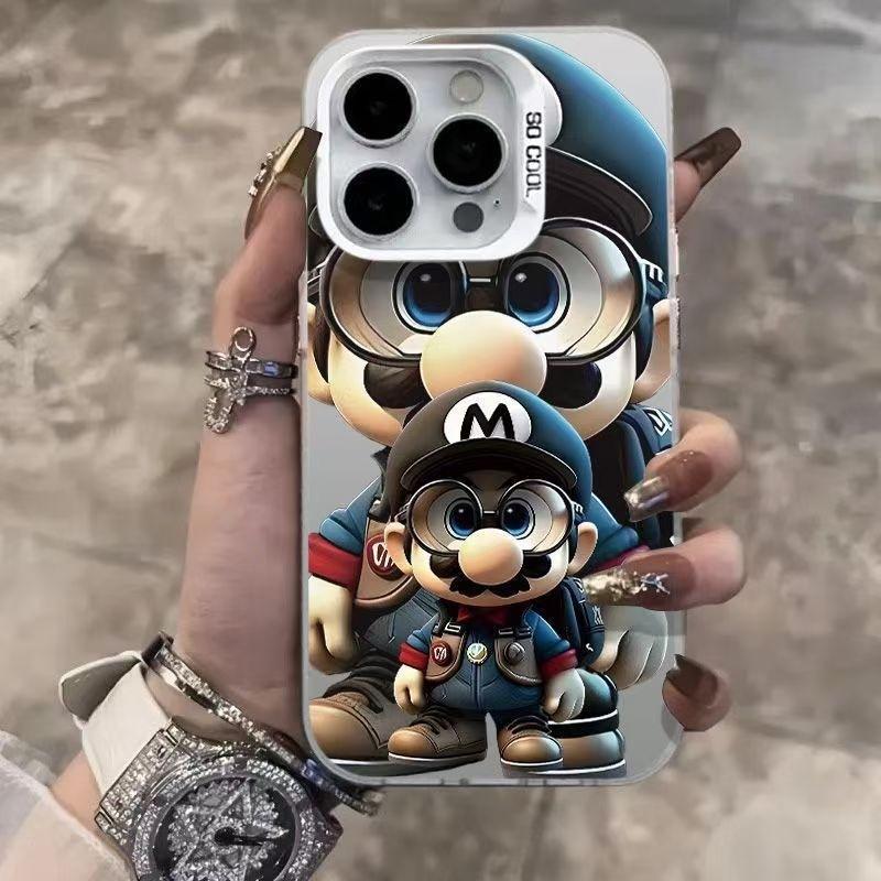 Очки Марио для чехла мобильного телефона iPhone 16 Apple 15plus мультяшный 14 новый 13 продвинутый 12 тренд