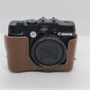 Чехол-сумка из искусственной кожи для камеры Canon Powershot G15 G16, полный чехол для корпуса с ремешком
